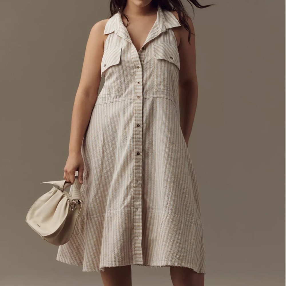 Anthropolgie Pilcro Sleeveless Halter Middi Dress
